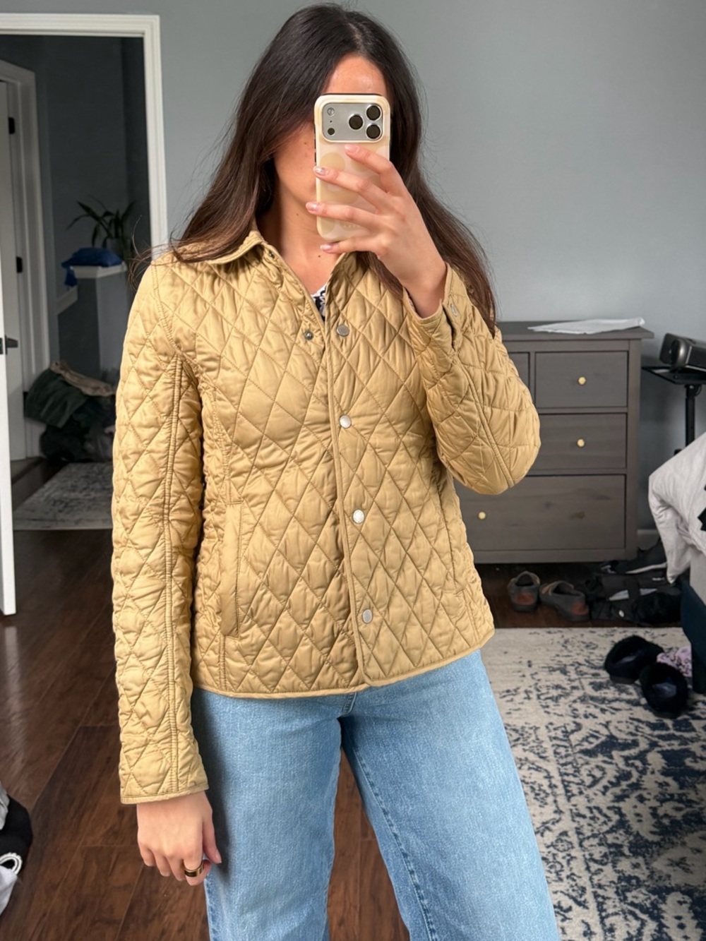 Vintage L.L. Bean Quilted Tan Puffer Jacket - Picture 16 of 16